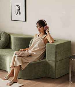 Sofá <span class=keywords><strong>Cama</strong></span> Modular <span class=keywords><strong>de</strong></span> Diseño Moderno y Lujoso, con Relleno <span class=keywords><strong>de</strong></span> Esponja, Compresión al Vacío y Tapicería <span class=keywords><strong>de</strong></span> Tela, Duradero y Cómodo - Product Image 4