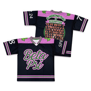 Custom <b>Retro</b> Short Sleeve Ice Hockey Shirt Streetwear Mesh Oversized Boxy Tshirt Cropped Top <b>Football</b> Hockey Jerseys - Product Image 1