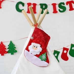 Cuatro polos niños Indio jugar interior <span class=keywords><strong>tienda</strong></span> <span class=keywords><strong>tipi</strong></span> Casa de algodón de la lona Camping para Navidad - Product Image 3