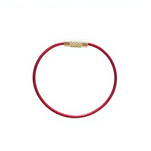 Yiwang พวงกุญแจสายเชือกลวดสแตนเลส150มม. สีแดง - Product Image 1