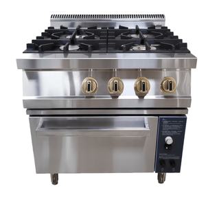 Cuisinière à gaz en acier inoxydable 4 brûleurs avec <span class=keywords><strong>four</strong></span> Cuisinière autonome Gamme de cuisson Cuisinière à gaz commerciale <span class=keywords><strong>Four</strong></span> à gaz pour cuisine de restaurant - Product Image 1