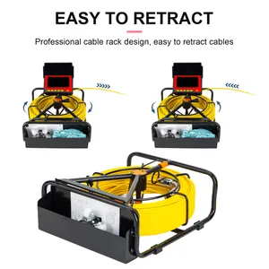 4.3 इंच TFT रंग प्रदर्शन स्क्रीन 23mm सीसीटीवी औद्योगिक Endoscope स्विमिंग पूल नाली सीवर पाइप निरीक्षण वीडियो कैमरा