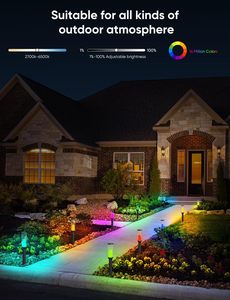 4-gói ứng dụng thông minh Alexa kiểm soát vườn IP65 không thấm nước ngoài trời Pathway đèn rgbcw điện áp thấp màu sắc thay đổi cảnh quan chiếu sáng - Product Image 3