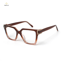 Fabrication originale de lunettes en acétate de haute qualité Monture de lunettes optiques surdimensionnées pour femmes
