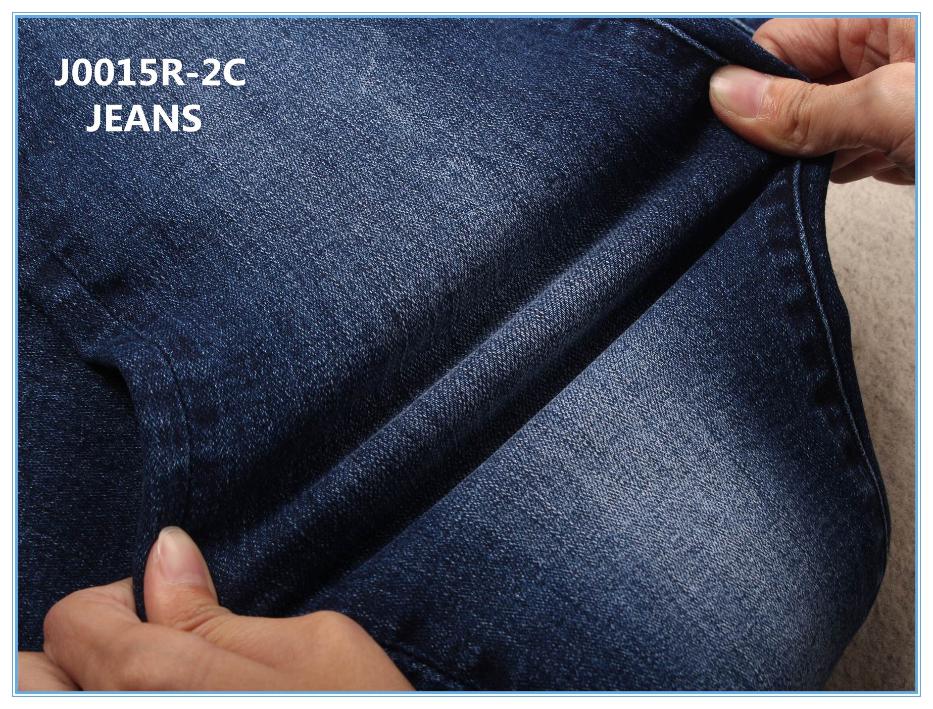 Soft Touch Cotton Slub Stretch Denim Jeans Fabric for Lady Skinny Jeans Leggings