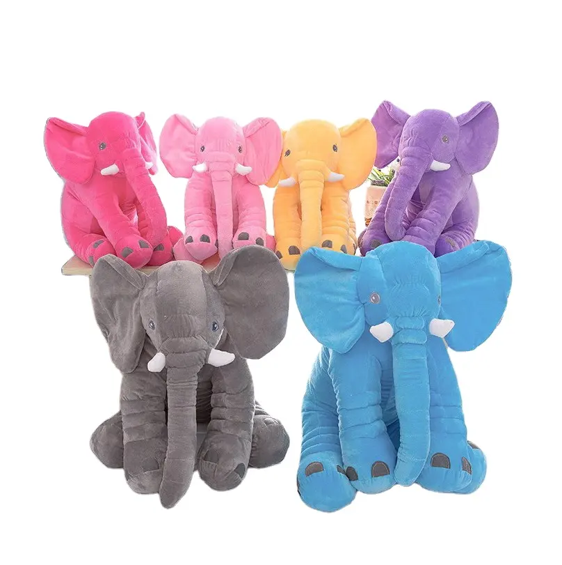 Custom Grande elefante 24 polegadas travesseiros macios animais de pelúcia bonito Plush Toys para crianças presente do feriado