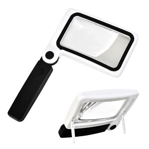 3.5X 16 lumières LED poignée pliante carrée <span class=keywords><strong>loupe</strong></span> de bureau <span class=keywords><strong>pour</strong></span> bijoux passe-temps et <span class=keywords><strong>soudure</strong></span> - Product Image 2