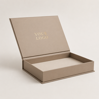 Boîte magnétique rigide en velours de qualité supérieure avec cartes de remerciement pour les boutiques de bijoux personnalisées