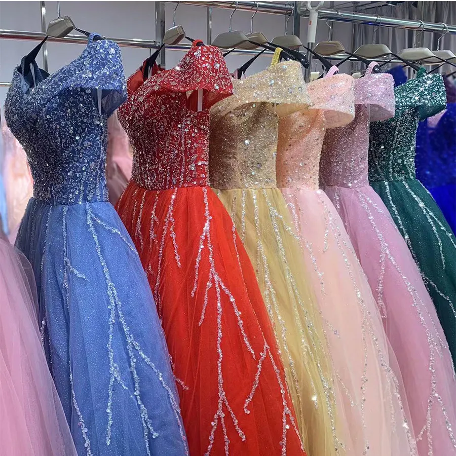 Off Shoulder Princess Embroidery Lace Ball Gown Matric Farewell Dresses Formal Evening Prom Gowns Quinceanera Dresses for Girls
