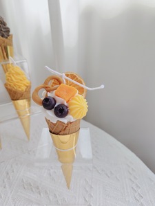 Velas de cera de soja con aroma de cono de helado creativo novedoso para decoración del hogar - Product Image 3
