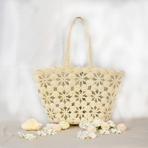 Bolso de <span class=keywords><strong>Ganchillo</strong></span> de Gran Capacidad, Color Sólido, Diseño Calado, Bolso de Mano de <span class=keywords><strong>Ganchillo</strong></span> Moderno, Estilo Mori Minimalista, Bolso de Vacaciones - Product Image 3