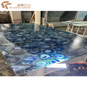 Sang trọng đá Onyx tấm màu xanh Agate tấm mờ Backlit đá quý bán đá quý - Product Image 5