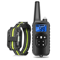 Intelligentes 2-in-1 Wiederaufladbares Ferngesteuertes Hundetrainingshalsband mit 800 Meter Reichweite für 3 Hunde Vibrationskontrolle & Elektrischer Nicht-Schock-Funktion
