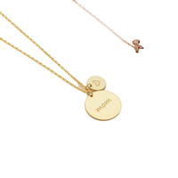 Collier avec pendentif personnalisé gravé pour maman, en acier inoxydable plaqué argent, chaîne à maillons, collier avec nom personnalisé, cadeau OEM ODM