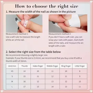 10 pièces de faux ongles en forme de cercueil français, faits à la main, taille moyenne, été 2024, nouveaux, simples, pour femmes, articles à la mode, vente en gros - Product Image 6