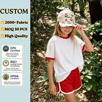 Ensemble court d'été respirant pour bébés et enfants (garçons et filles) – T-shirt oversize et short 100 % coton – Tenue décontractée et sportive
