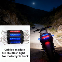Módulo LED COB Rojo y Azul Intermitente Automático de 12V-24V CC, Módulo LED de Advertencia Estroboscópico Impermeable para Camiones, Vehículos y Señales Publicitarias