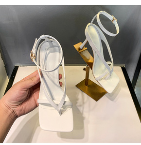 Brown Sandalias De Mujeres Open Toe Elegant Women Heel <b>Sandals</b> Shoes for Ladies - Product Image 5