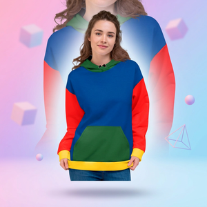 Sudadera Unisex con Capucha y Cremallera, Diseño Color Block, Antipilling, Ajuste Regular, Informal, Tejido de Poliéster/Algodón, con Bolsillos, para Otoño - Product Image 1