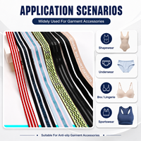 Bande élastique en silicone antidérapante avec logo personnalisé OEM pour vêtements et sous-vêtements
