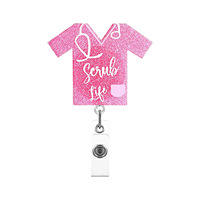 Porte-badge en acrylique avec clip crocodile pour étudiant en médecine, assistant médical, médecin, infirmière, porte-carte nominative