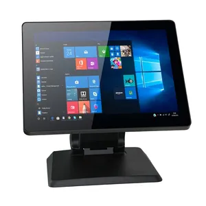 Supermarket 15 Inch True Flat Dual Touch Screen All In One Pos Terminal