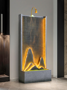 <span class=keywords><strong>Fontana</strong></span> a Cascata a Parete a LED in Resina Sintetica con Effetto <span class=keywords><strong>Acqua</strong></span> Corrente, Ornamenti Scenografici a Roccia, Realizzata a Mano, Grande e Semplice - Product Image 5