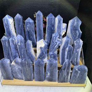 High Quality Natural Gemstone Crystal <strong>Stone</strong> Blue Coral <strong>Jade</strong> Fossil Point for Decoration - Product Image 2