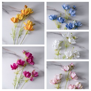 Fleur artificielle CallaFloral Cosmos à tige unique, blanc laiteux, rose clair, rose rouge, polyester, décoration intérieure pour mariage - Product Image 3