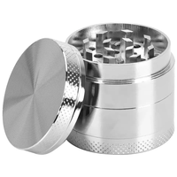 Haute qualité 40mm 4 pièces en alliage de Zinc broyeur d'herbes Logo personnalisé manuel coloré accessoires de fumée broyeur d'herbes sain inférieur