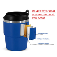 Gobelet isotherme en acier inoxydable pour voiture, mini, 6 oz, avec revêtement en titane personnalisé, double paroi, isolation sous vide, bouteille d'eau en métal