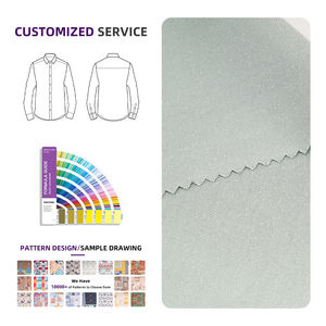 Commercio all'ingrosso in 50% biologico Rayon 50% viscosa 100D * 40S tessuto in tessuto da stampa abbigliamento morbido naturale camicia pantaloni vestito buon prezzo - Product Image 3