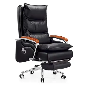 Wholesale Modern Style Swivel Black Leather Office Chair High Quality Leather Office Chair For Company