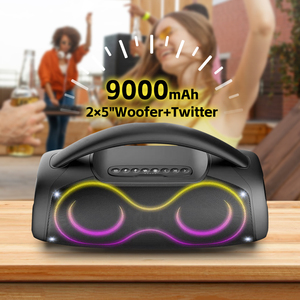 Nuevo Altavoz <span class=keywords><strong>Bluetooth</strong></span> para Fiestas con Radio FM USB, Bajos Potentes, Luces RGB, Reproductor de Música para Actividades Familiares, Altavoz de Karaoke Económico - Product Image 4