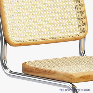 Silla de comedor <span class=keywords><strong>Cesca</strong></span> con marco arqueado cromado Retro de diseño vintage para uso en restaurante - Product Image 4