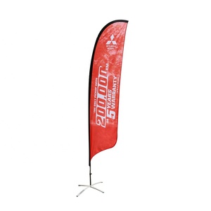 Tiang Bendera Pantai Luar Ruangan Gantung Iklan, Pisau Spanduk Tetes Air Mata untuk Kegiatan Promosi - Product Image 1