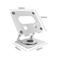 Support pour ordinateur portable ergonomique en aluminium Great Roc, réglable, rotation à 360 degrés, support pour ordinateur portable L36, adapté aux appareils de 17 pouces