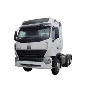Trator usado caminhões howo a7 420hp 371hp, trator para caminhão 6x4 da segunda mão em boa condição cor branca preço barato
