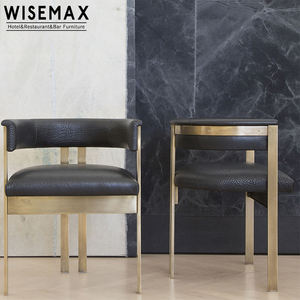 Wisemax เก้าอี้สแตนเลสสำหรับร้านอาหารโรงแรมทันสมัยหรูหราเก้าอี้ห้องรับประทานอาหารและบาร์ - Product Image 1