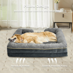 Xl không thấm nước chỉnh hình con chó giường có thể tháo rời nhung bìa bền nonskid dưới thoải mái có thể giặt Pet Sofa giường làm bọt - Product Image 4