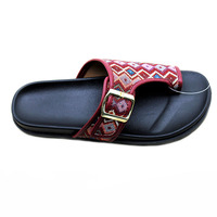 Sandales tongs pour femmes à imprimé tendance, imperméables, antidérapantes, à bout ouvert, respirantes, pour la plage et l'extérieur