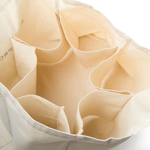 Sacola de Compras de Algodão Natural com <span class=keywords><strong>6</strong></span> Bolsos Internos e Logo Personalizado, Abertura Superior - Product Image 2
