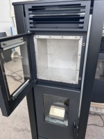 Poêle à granulés de biomasse en acier CE EN16510 KTC0801A 7,7 kW, 93 % d'efficacité, avec contrôle Wifi et four pour la salle à manger