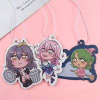 Parfum en papier personnalisé de haute qualité accessoires suspendus parfum anime désodorisant de voiture logo personnalisé