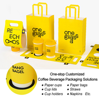 Wholesale 8oz 12oz 16oz 20oz Custom Printed Logo Eco-friendly Recyclable White Paper Take Away Coffee Cups Beverage Shopping
