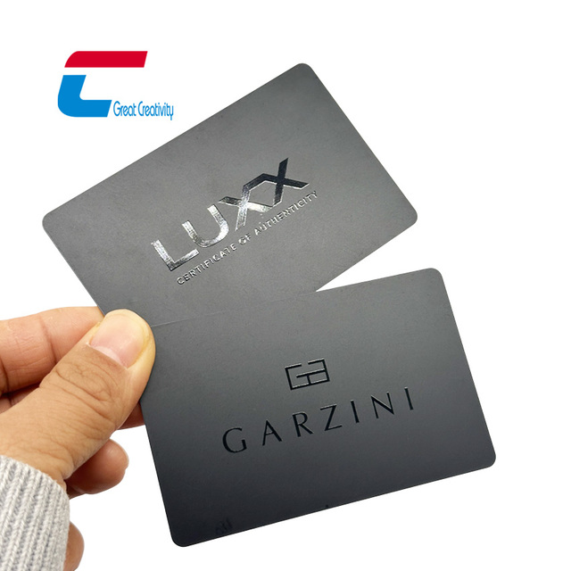 Plastic Programmable NFC Business Card Matt Black Uv NFC Smart Card RFID