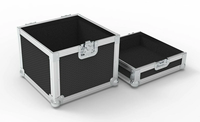 Boîte de rangement pour disques vinyles LP de 10 pouces, 100 pièces, de luxe, avec poignée de transport et mousse interne, en aluminium verrouillable