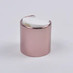 20/410 24/410 28/410 Rose Gold Jar Lids Disc Top Cap Tekan Cap Jar dengan Tutup Emas untuk Kosmetik