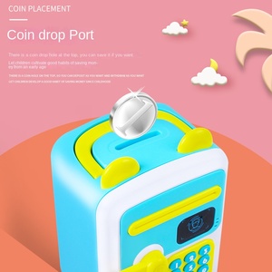 Hucha Automática para Niños, <span class=keywords><strong>Caja</strong></span> <span class=keywords><strong>de</strong></span> Dinero <span class=keywords><strong>de</strong></span> Plástico con Reconocimiento Facial, Desbloqueo por Huella Dactilar y Contraseña para Edades <span class=keywords><strong>de</strong></span> 5 a 7 Años - Product Image 4