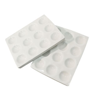 JTM0008 Lab deneysel sarf malzemeleri titrasyon ve kolorimetri deneyi için 12 delikli porselen lekelenme seramik reaksiyon plakası - Product Image 2